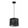 stylowa lampa zwis z abazurem werona marmur srebrny