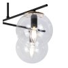 lampa sufitowa zyrandol czarny klosze szklane przezroczyste e14