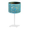 elegancka lampa stolowa werona gia z abazurem wzor niebiesko zloty