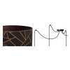 lampa wiszaca z regulacja werona spider abazury z miedzianym geometrycznym wzorem