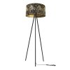nowoczesna lampa podlogowa na metalowym trojnogu z abazurem werona