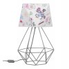 lampka stolowa nocna dziecieca abazur metal