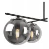 lampa sufitowa w stylu loft zyrandol szklane klosze grafitowe e14