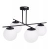 lampa sufitowa zyrandol czarny w stylu loft biale klosze e14