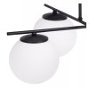 lampa sufitowa zyrandol czarny w stylu loft biale klosze e14