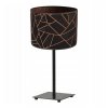 stylowa lampa stolowa werona gia z abazurem wzor miedziany geometryczny