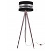 stojaca nowoczesna lampa na trojnogu z abazurem