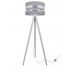 stojaca nowoczesna lampa na trojnogu z abazurem
