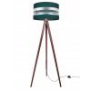 stojaca nowoczesna lampa na trojnogu z abazurem