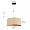elegancka lampa sufitowa wiszaca z abazurem juta 40 cm