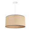 elegancka wiszaca lampa z abazurem z juty w stylu rustykalnym