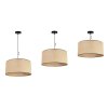 elegancka wiszaca lampa z abazurem z juty w stylu rustykalnym