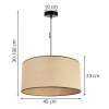elegancka wiszaca lampa z abazurem z juty w stylu rustykalnym