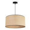 elegancka wiszaca lampa z abazurem z juty w stylu rustykalnym