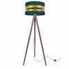 stojaca nowoczesna lampa trojnog z eleganckim abazurem