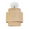 lampa scienno sufitowa kinkiet boho z abazurem juta