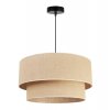 lampa wiszaca sufitowa z duzym abazurem juta typu tort 45 cm