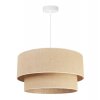 lampa wiszaca sufitowa z duzym abazurem juta typu tort 45 cm