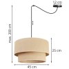 lampa wiszaca pajak z abazurem juta podwojnym 45 cm