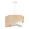 nowoczesna lampa wiszaca z asymetrycznym abazurem juta