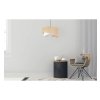 nowoczesna lampa wiszaca z asymetrycznym abazurem juta