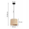 stylowa lampa wiszaca zwis z abazurem jutowym 20 cm
