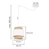 nowoczesna lampa wiszaca spider boho z abazurem jutowym