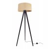 nowoczesna stojaca lampa podlogowa z abazurem juta trojnog