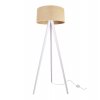 nowoczesna stojaca lampa podlogowa z abazurem juta trojnog