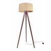 nowoczesna stojaca lampa podlogowa z abazurem juta trojnog