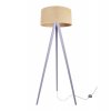 nowoczesna stojaca lampa podlogowa z abazurem juta trojnog