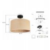 nowoczesna lampa sufitowa plafon z abazurem juta 40 cm