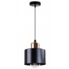 nowoczesna lampa wiszaca z metalowym kloszem w kolorze czarnym