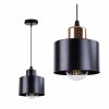 nowoczesna lampa wiszaca z metalowym kloszem w kolorze czarnym