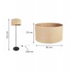 stylowa lampa podlogowa z abazurem juta 40 cm metalowa noga