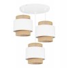 lampa wiszaca sufitowa zyrandol boho z abazurami z juty
