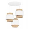 lampa wiszaca sufitowa zyrandol boho z abazurami z juty