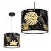 lampa wiszaca z motywem roslinnym i nowoczesnym abazurem
