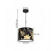 lampa wiszaca z motywem roslinnym i nowoczesnym abazurem