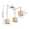 elegancka lampa wiszaca typu pajak z abazurami spider juta 20 cm