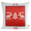 VÁNOČNÍ DEKORAČNÍ POVLAK NA POLŠTÁŘ REINDEER 1KS 60X60 CM VZOROVANÁ