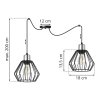 lampa wiszaca typu pajak z metalowymi kloszami spider nuvola