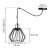 lampa wiszaca z metalowym kloszem drucianym spider nuvola
