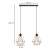 lampa wiszaca 2 plomienna loft edison miedz