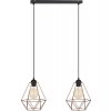 lampa wiszaca 2 plomienna loft edison miedz
