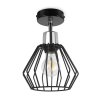 lampa sufitowa z drucianym kloszem reflektor metalowy nuvola e27