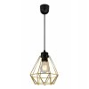 regulowana lampa wiszaca nuvola gold druciany klosz w ksztalcie diamentu