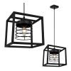loftowa lampa wiszaca rasti cage metalowa czarny mat