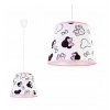cukierkowa lampa wiszaca z abazurem minnie do pokoju dziewczynki