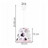 cukierkowa lampa wiszaca z abazurem minnie do pokoju dziewczynki